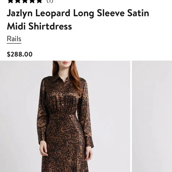 Rails Jazlyn Leopard Satin Shirtdress - Picture 6 of 10